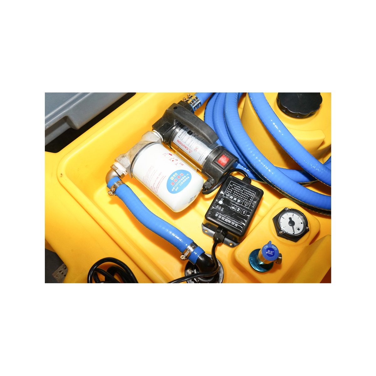 Rezervor motorina 220L cu instalatie de transfer 12V/200W debit 60L/min
